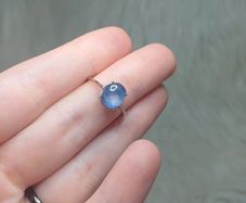 Dumortierite ring silver s925 adjustable
