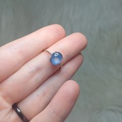 Dumortierite ring silver s925 adjustable