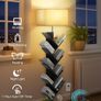 9 Tier Tree Bookshelf with Light & Remote, Dimmable Tall Floor Standing Lamp Image 2