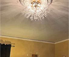 Modern Crystal Chandeliers Ceiling Light, Fireworks Chandelider, Gold K9 Crystals Ceiling Lights, Flush Mount Lighting, 6 G9 LED, Golden Lamps for Living Room, Bedroom, Dining Room, Hallway (FREE POSTAGE)