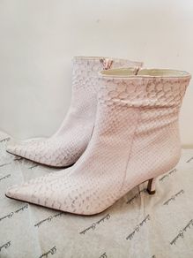 Ladies ankle real leather boots Roberto Gonzalez white size 36 uk 3.5