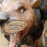 A Magnificent Pair Of Nineteenth Century Hardwood Lions(3.3kgs) Image 6