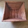 Vintage pair of bamboo twig baskets Image 2