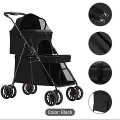 double pet stroller buggy pram