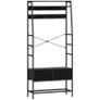 Coat Rack with Shoe Shelf, Industrial-Style Clothes Rack, 2 Fabric Drawers, 8 Hooks, Metal Frame, Black Image 6