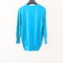 Teal Cotton Sweater sz S Image 3