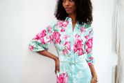 Raishima Studio shirt dress floral summer party wedding guest Brand new with tags S/M 10 12