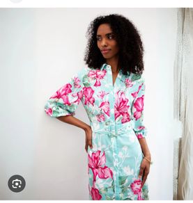 Raishima Studio shirt dress floral summer party wedding guest Brand new with tags S/M 10 12