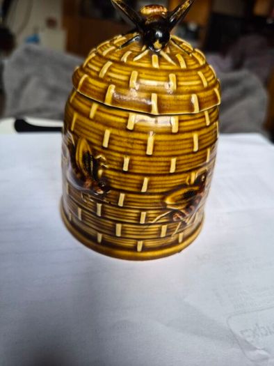 Vintage Hand Painted Honey Pot