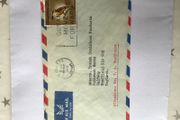 Air mail envelope with Guyana stamp