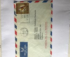 Air mail envelope with Guyana stamp