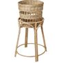 Ikea Handmade Rattan Plant Stand/ Pot With Monstera Plant Image 2