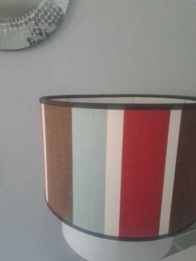 Lampshade red brown teal