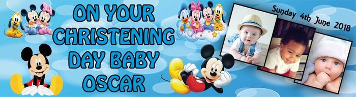 Personalized Christening Party Banner with photos