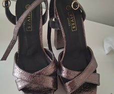Metallic high heels