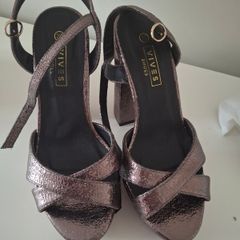 Metallic high heels