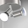 LED Ceiling Light Rotatable, 2 Way Round Plate LED Ceiling Spot Lights, 110mm (Including 2x4W GU10 LED Light Bulbs, 450LM, Cool White) LED Ceiling Lamp for Kitchen, Living Room  Matt Nickel Image 5