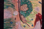 Mossy snail painting.