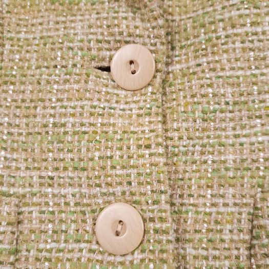 Wallis Beige Light Green Textured Tweed Two-Button Tailored Blazer Jacket 10-12UK/38-40EU