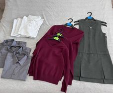 School uniform shirt/ cardigan/ pinafore