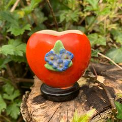 Vintage Goebel Ceramic Heart Shaped Cocktail Stick Holder