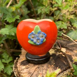 Vintage Goebel Ceramic Heart Shaped Cocktail Stick Holder