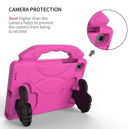 For Samsung Galaxy Tab A8 10.5 2021 Case Kids Shockproof Tablet Smart Cover With Thumbs UP EVA New Pink - FHT03SMTK4