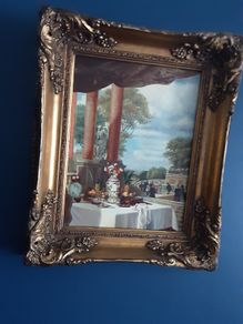 2 antique gold framed pictures bought at auction size 18inch wide x 22inch long