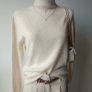 Cream cashmere turtleneck jumper Image 2
