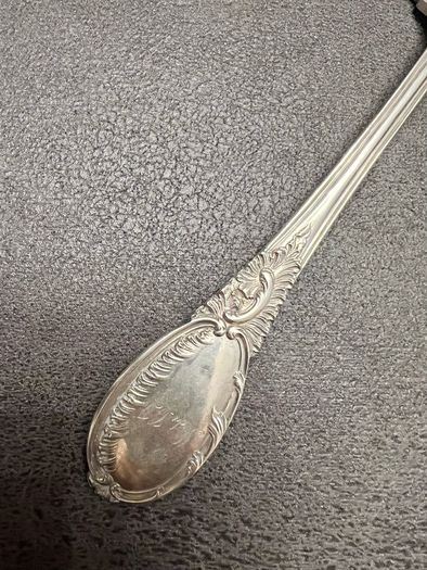 Antique UK hallmark Solid sterling silver serving fork 1900