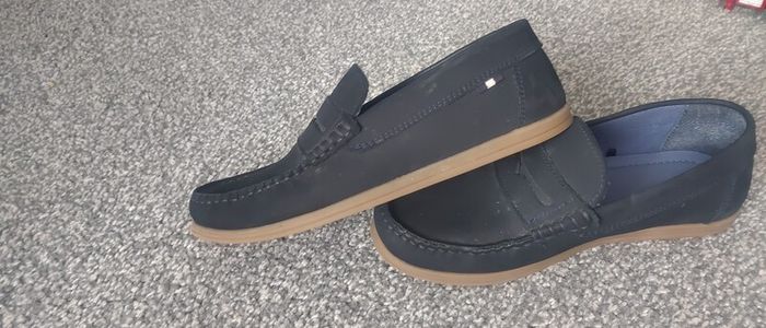 next leather navy loafers size UK 2