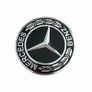 Mercedes Benz 4Pcs Wheel 75mm 3 inches Center Caps Alloy Rim Hub Cap Car Logo Emblem Black Image 2