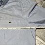 Lacoste Mens Light Blue Pin Stripe Short Sleeve Button Up Shirt Size 38 Medium Image 5