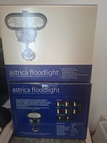 New Ring Astrica Security Floodlight Motion Sensor Halogen Black New In Box