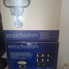 New Ring Astrica Security Floodlight Motion Sensor Halogen Black New In Box