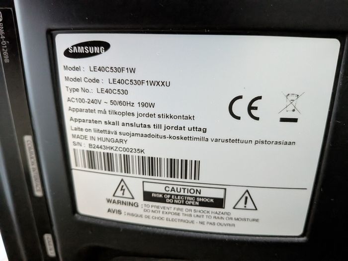 Samsung 40" 1080p Full HD TV