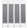 4-Panel Room Divider Grey 140x165 cm Fabric Image 3