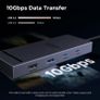 USB C Hub, 8-in-1 4K@60Hz HDMI to USB-C Adapter, 170MB/s microSD SD Card Reader, 3x 10Gbps USB-A/C Ports, 100W PD, 30cm Cable, Aluminum Compact USB Hub for MacBook, HP, Dell, iPad Pro Image 4