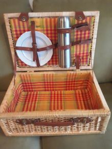 Vintage picnic basket