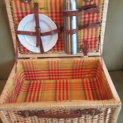 Vintage picnic basket