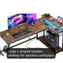 147CM L-Shaped Desk with Power Outlets & LED Lights Image 2