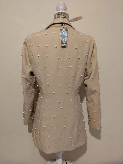 Boohoo Petite Pearl Detail Blazer Dress New With Tags