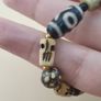 Vintage Himalayan Tibetan Treasure Vase Pattern & 2 Eyes Agate Beads Bracelet Image 10