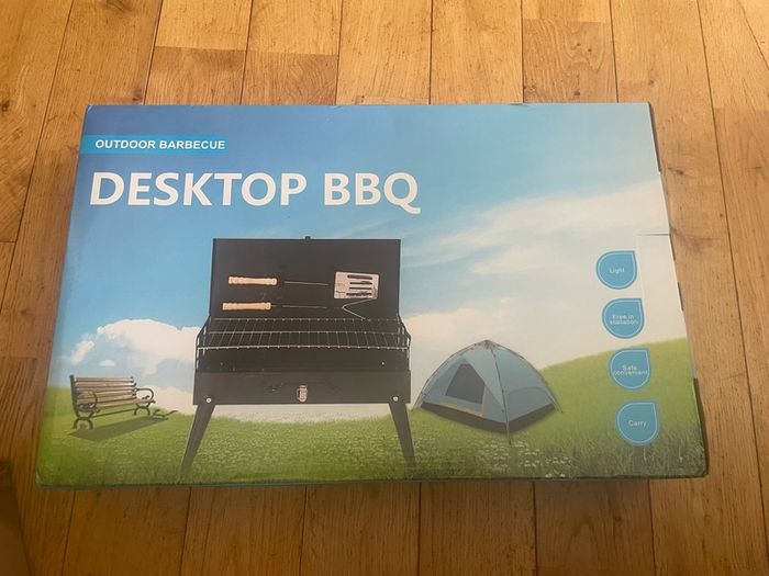 Portable BBQ Grill Barbecue & Utensils NEW