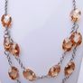 Vintage Sterling Silver Crystal Beaded Necklace (L16,5" - 30,33g) Image 2