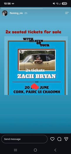 Zach bryan premium seating x 2