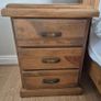 Wooden superking (6 ft) bedroom set: bedframe and two matching lockers Image 3