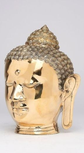 Buddha Head (25cm) - Polished Bronze