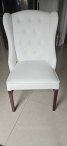 white leather chair