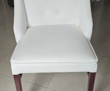 white leather chair